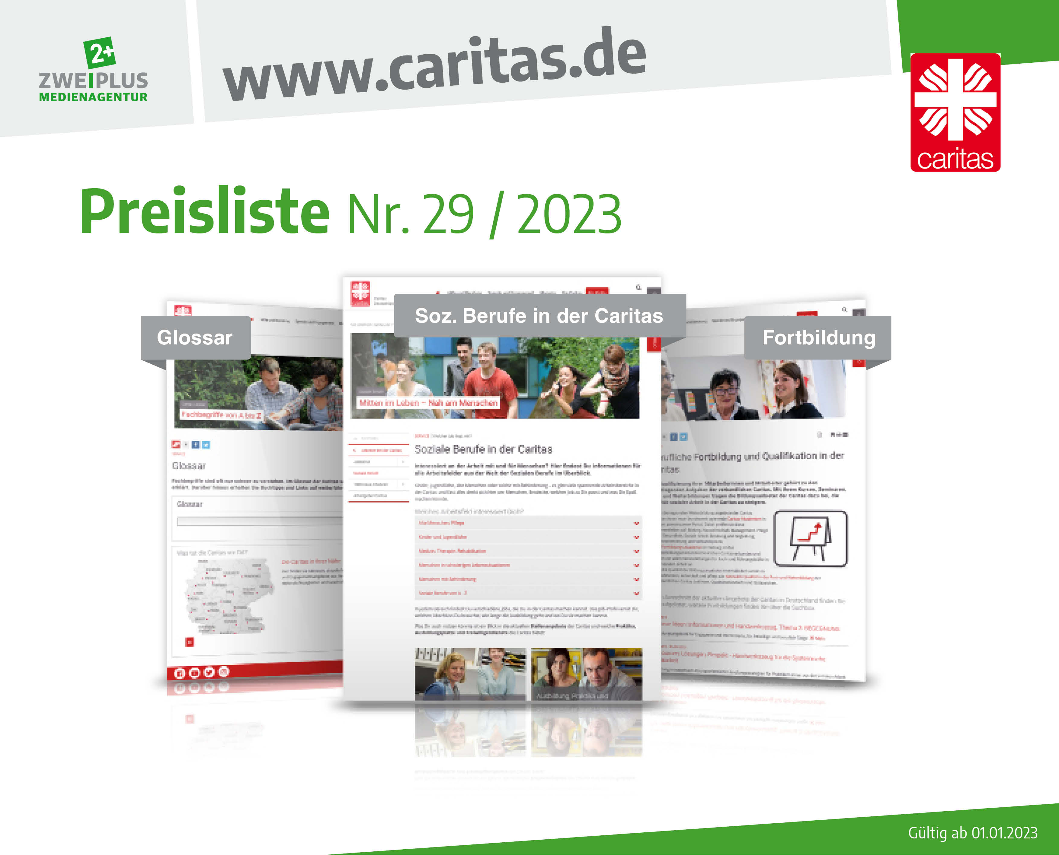caritas.de, Caritasverband, mediadaten 2023, Zweiplus Medienagentur, neue caritas, Sozialcourage, Welt des Kindes